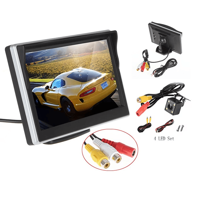 FACE530 Kit estacionamento 5.0 monitor retrovisor  lcd com câmera estacionamento 