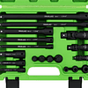 FACE1350 KIT 18 peças extensão de soquete de impacto ajuste universal giratório, 1/4" profundo, adaptador de soquete de 1/2" de direção, barra de extensão, 3 acoplamentos de catraca, aço CR-V