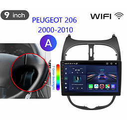 FACE1351 PEUGEOT 206 2000-2010 android 9 polegadas 1gb ram ou 2gb ram
