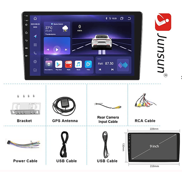 FACE1351 PEUGEOT 206 2000-2010 android 9 polegadas 1gb ram ou 2gb ram