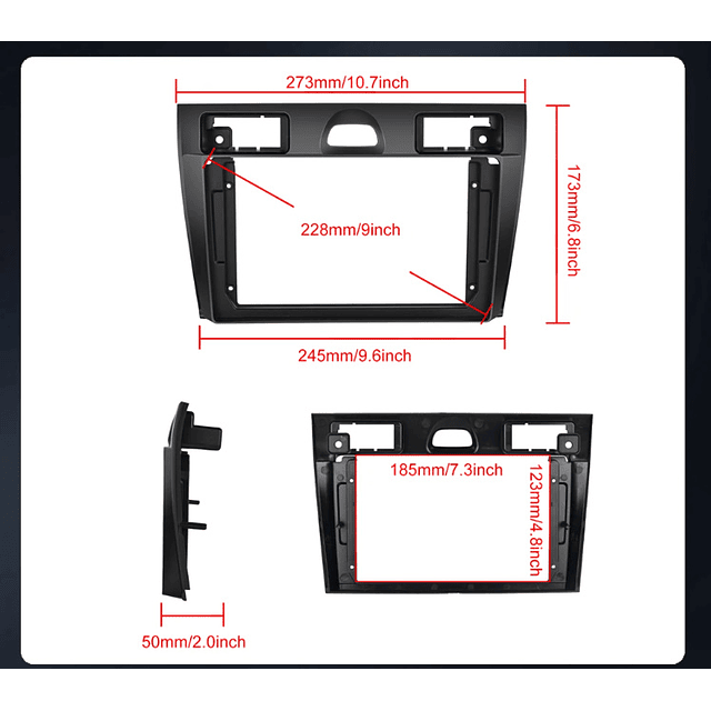 FACE1352 Ford Fiesta 2006 - 2011 android 9 polegadas 1gb ram ou 2gb ram