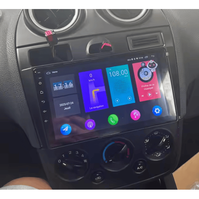 FACE1352 Ford Fiesta 2006 - 2011 android 9 polegadas 1gb ram ou 2gb ram