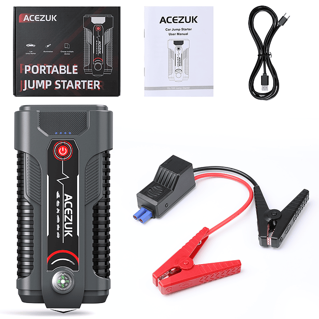 FACE1353 Arrancador Booster Jump Starter pico 4000A motores a gasolina de 7.0L ou a diesel de 5.5L