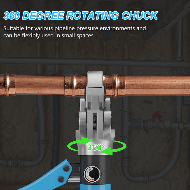 FACE1359 Ferramenta crimpagem de tubos  hidráulica 10 Toneladas  tipo  TH com força de fixação 360 ° 