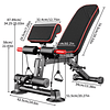 FACE1361 Banco fitness musculação 7 posições ajustáveis Pernas Braços CORE