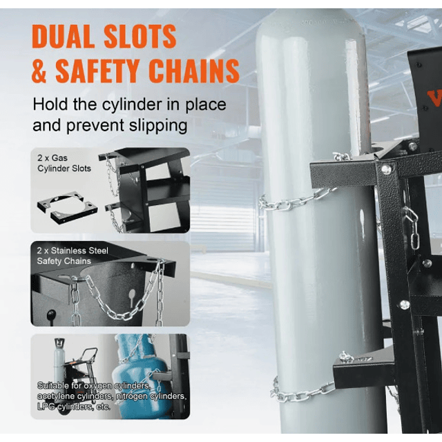 FACE1362 Carrinho máquinas de soldar 3 prateleiras 180kg MIG/MAG e soldagem a arco de argônio.