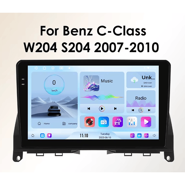 R52 - Auto Rádios Mercedes Benz C W204 S204 2007-2010 android  1 ou 2gb consulte descrição