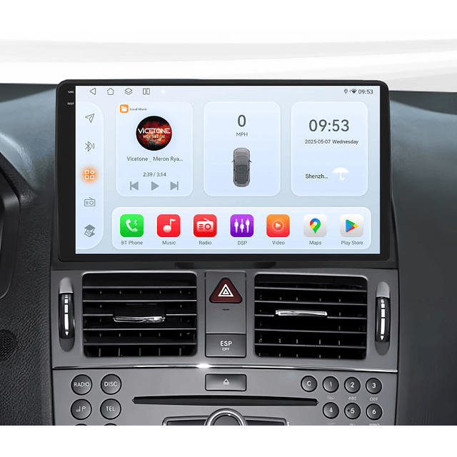 R52 - Auto Rádios Mercedes Benz C W204 S204 2007-2010 android  1 ou 2gb consulte descrição