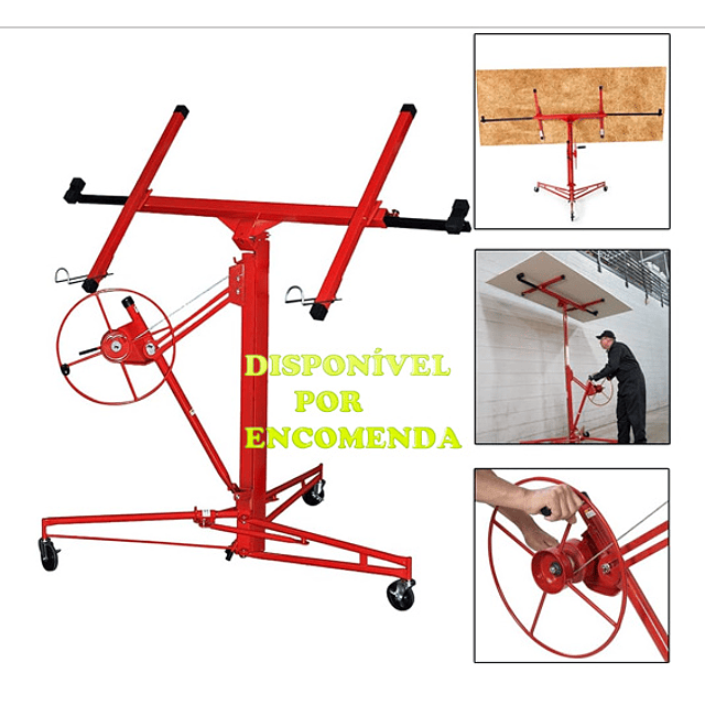 FACE1368 Elevador placas  PLADUR dobrável  altura de trabalho ajustável de 132 - 335 cm, largura máxima do braço de carga de 290 cm 