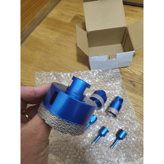 FACE1371 KIT 8 Copos Rosca M14 Diamantadas Perfuração Tijolos, Betão, Blocos, Granito, Quartzo, Cerâmica, Azulejos, Bancadas