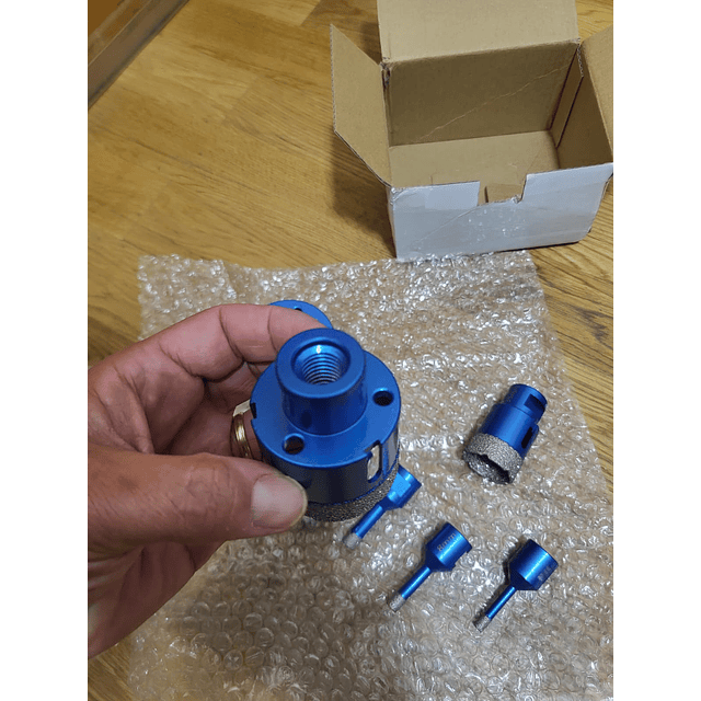 FACE1371 KIT 8 Copos Rosca M14 Diamantadas Perfuração Tijolos, Betão, Blocos, Granito, Quartzo, Cerâmica, Azulejos, Bancadas