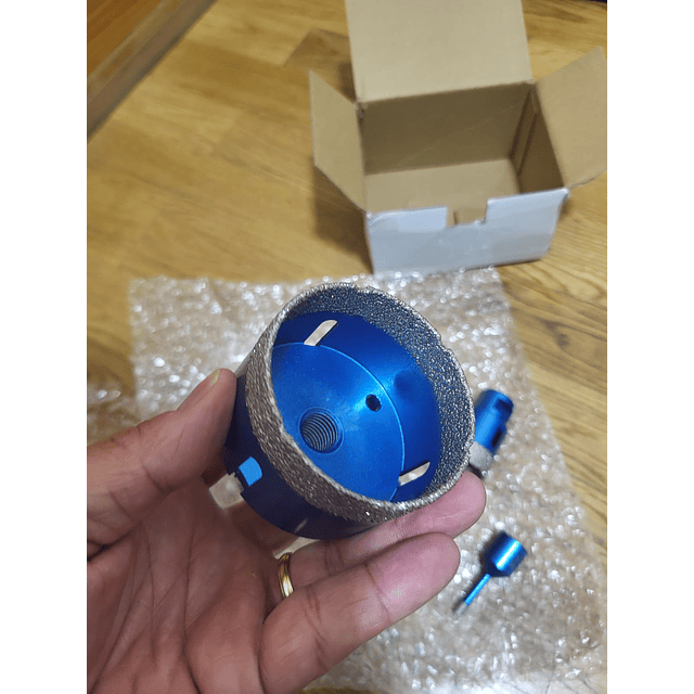 FACE1371 KIT 8 Copos Rosca M14 Diamantadas Perfuração Tijolos, Betão, Blocos, Granito, Quartzo, Cerâmica, Azulejos, Bancadas