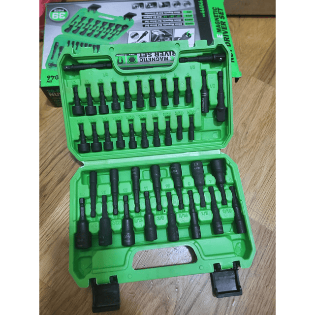 FACE1373 39 PCS Kit mestre  chave sextavada magnética, haste hexagonal de troca rápida de 1/10.2 cm