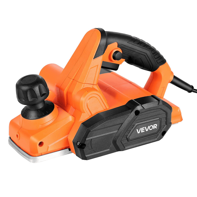 FACE1375 Plaina elétrica VEVOR, largura de corte de 82 mm, 650 W, 16800 rpm corte ajustável, 2 lâminas, 