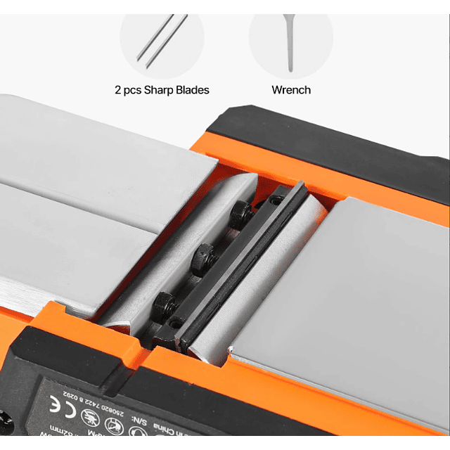 FACE1375 Plaina elétrica VEVOR, largura de corte de 82 mm, 650 W, 16800 rpm corte ajustável, 2 lâminas, 