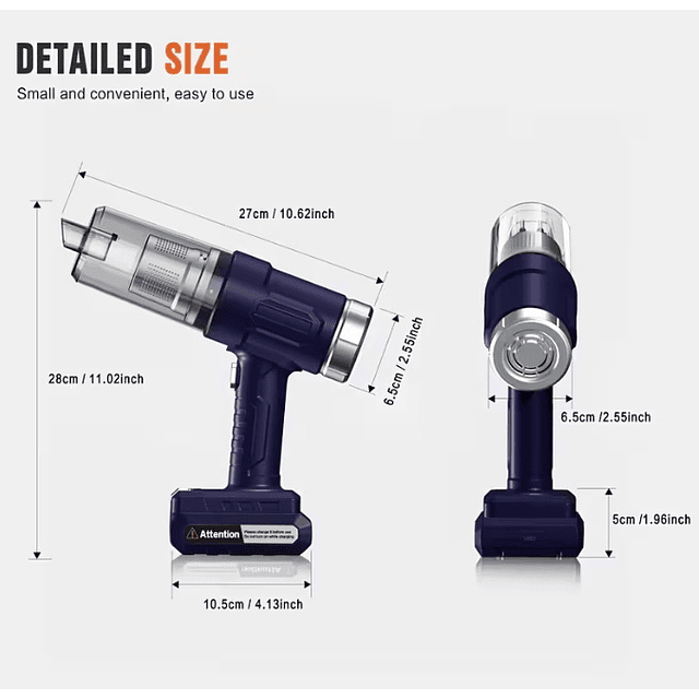 FACE1376 ASPIRADOR USB, Material Plástico, Ideal Limpeza Casa Escritório Cozinha carro
