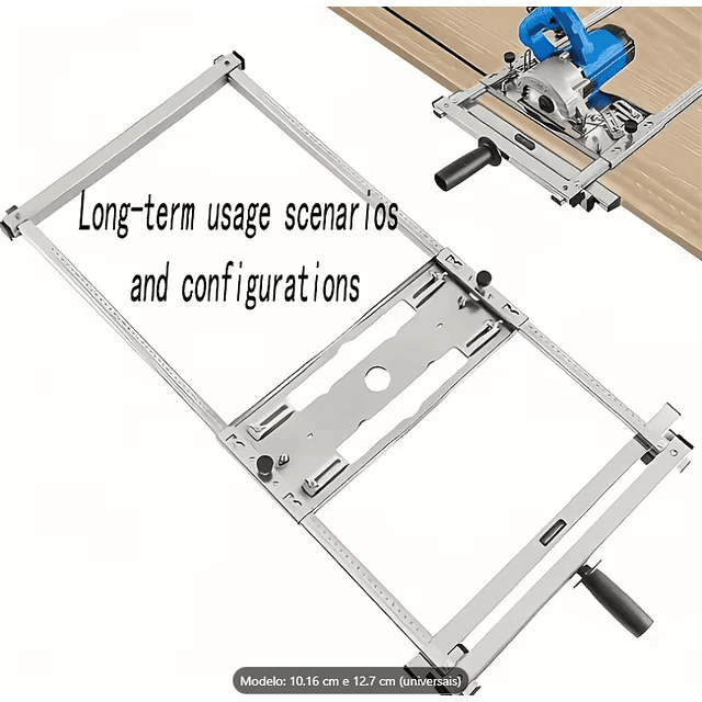 FACE1378 Guia de Localização para Máquina de Corte, Guia de Serra Circular Ajustável Compatível com Várias Serras, Ferramenta de Posicionamento de Fixação de Estrutura de Metal, Adequado para Carpinta