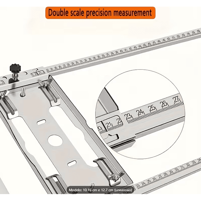 FACE1378 Guia de Localização para Máquina de Corte, Guia de Serra Circular Ajustável Compatível com Várias Serras, Ferramenta de Posicionamento de Fixação de Estrutura de Metal, Adequado para Carpinta