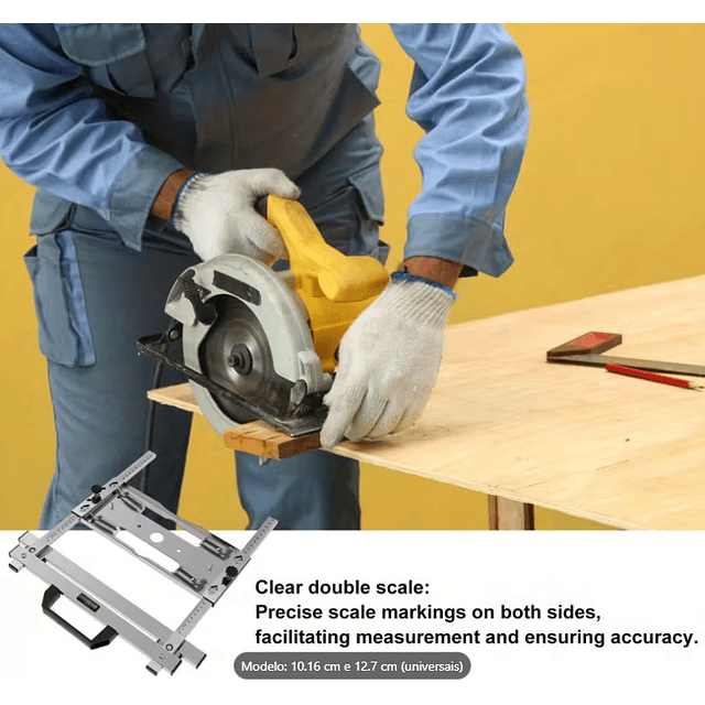 FACE1378 Guia de Localização para Máquina de Corte, Guia de Serra Circular Ajustável Compatível com Várias Serras, Ferramenta de Posicionamento de Fixação de Estrutura de Metal, Adequado para Carpinta