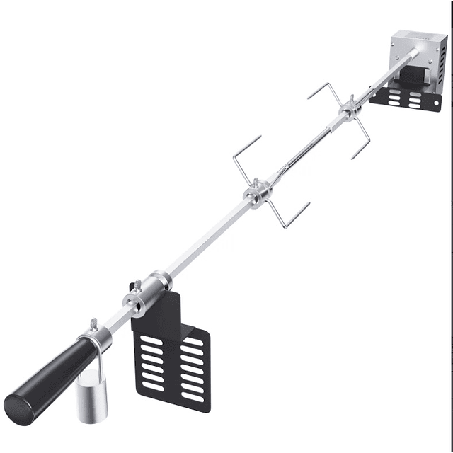 FACE1379 Grelhador churrasco VEVOR, 100,6 cm, 12 kg, em aço inoxidável, com espeto giratório de 9 W, ideal para 