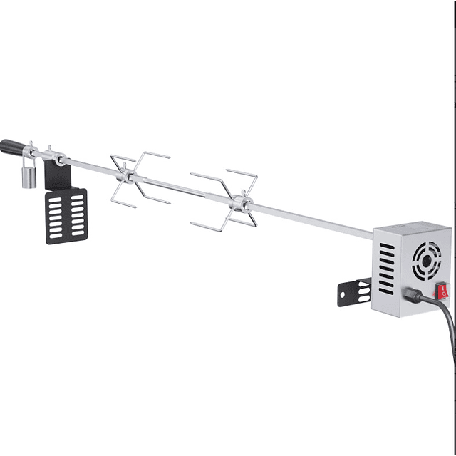 FACE1379 Grelhador churrasco VEVOR, 100,6 cm, 12 kg, em aço inoxidável, com espeto giratório de 9 W, ideal para 