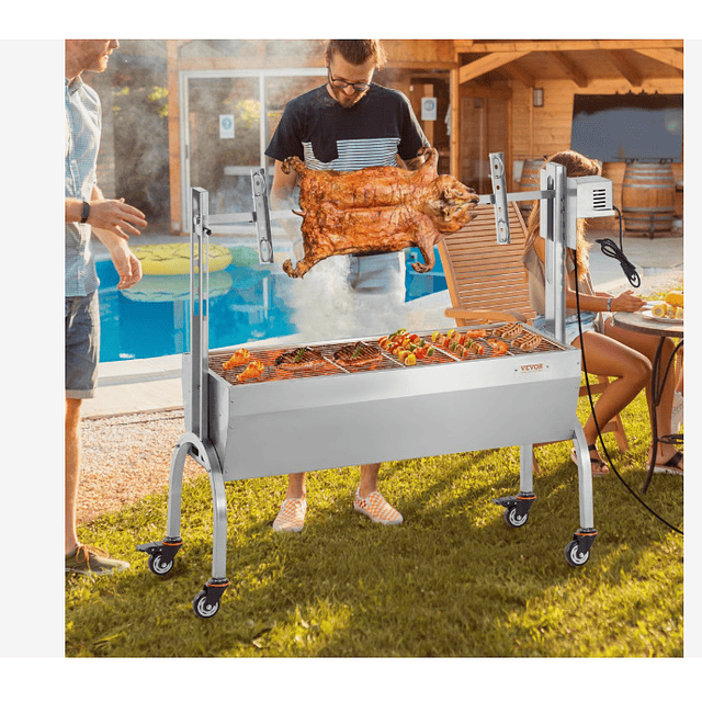 FACE1381 Churrasqueira elétrica PROFISSIONAL, churrasqueira multifuncional ao ar livre INOX