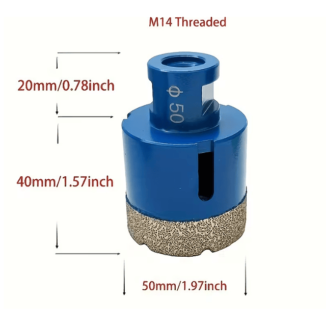 FACE1382 KI 8 Serras M14 Copo Diamantadas  Perfuração Tijolos Betão Granito, Quartzo, Cerâmica, Azulejos, Bancadas  