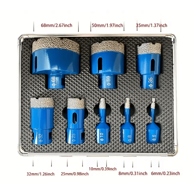 FACE1382 KI 8 Serras M14 Copo Diamantadas  Perfuração Tijolos Betão Granito, Quartzo, Cerâmica, Azulejos, Bancadas  