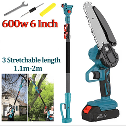 FACE1383 Mini motoserra com braço telescópico extensivel  a bateria 