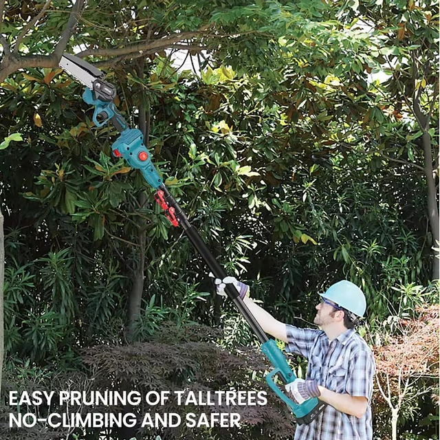 FACE1383 Mini motoserra com braço telescópico extensivel  a bateria 