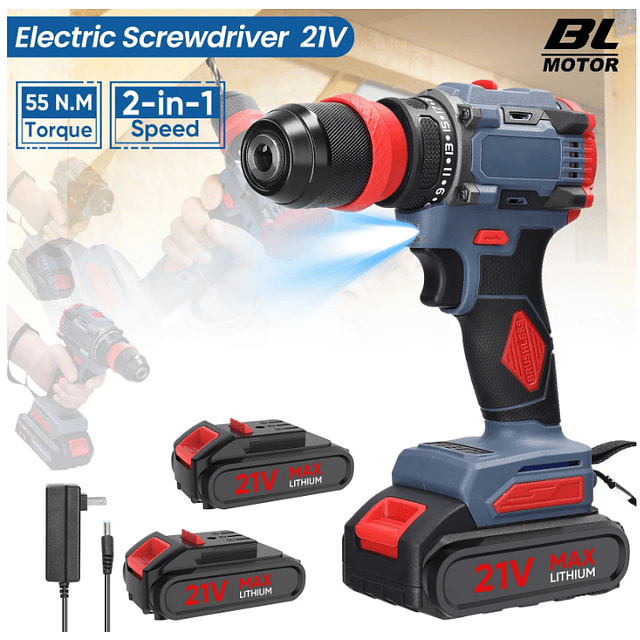 FACE1384 2 IN 1 Aparafusadora com martelo 55NM 2 velocidade com uma ou duas baterias