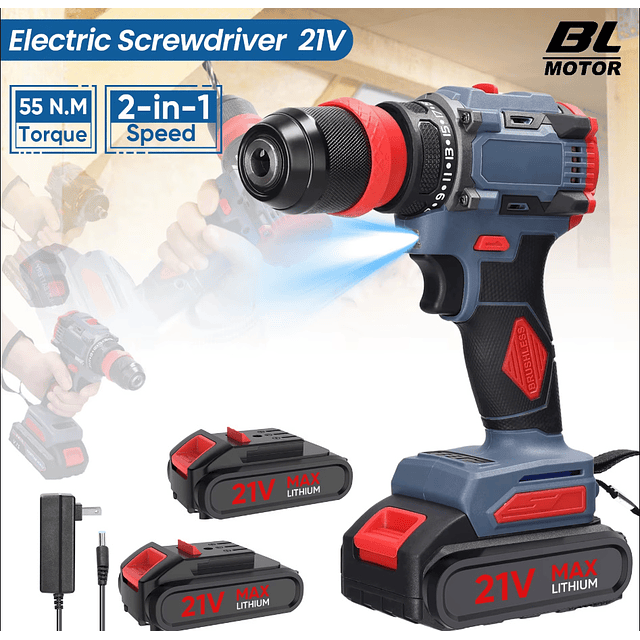 FACE1384 2 IN 1 Aparafusadora com martelo 55NM 2 velocidade com uma ou duas baterias