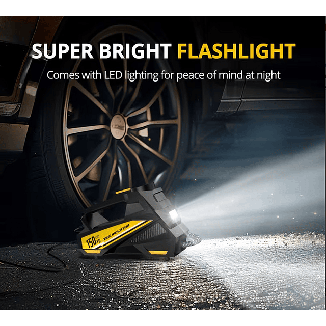 FACE1386 Bomba de ar compressor 12v 150psi carros motos bicicletas bolas etc