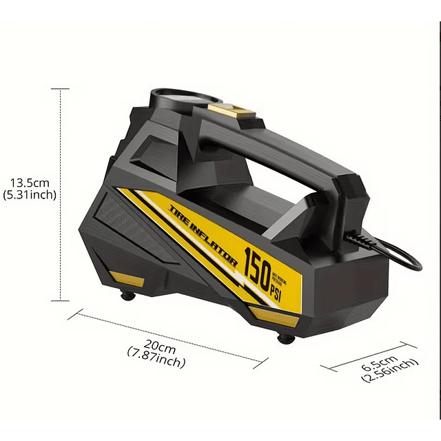 FACE1386 Bomba de ar compressor 12v 150psi carros motos bicicletas bolas etc