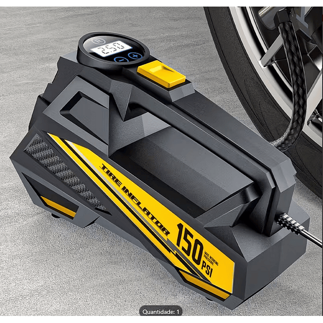 FACE1386 Bomba de ar compressor 12v 150psi carros motos bicicletas bolas etc