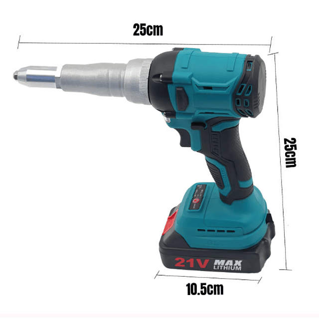 FACE1388 pistola rebitadora de rebite elétrica sem escova 2.4-5.0mm duas baterias