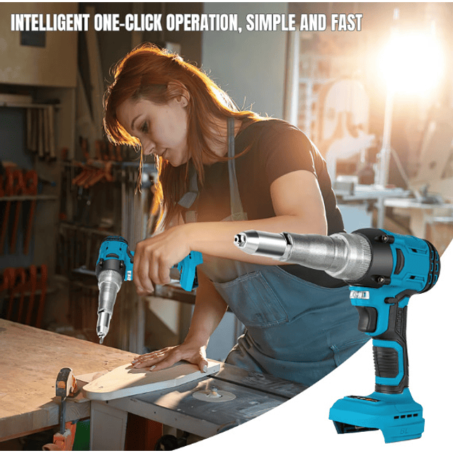 FACE1388 pistola rebitadora de rebite elétrica sem escova 2.4-5.0mm duas baterias