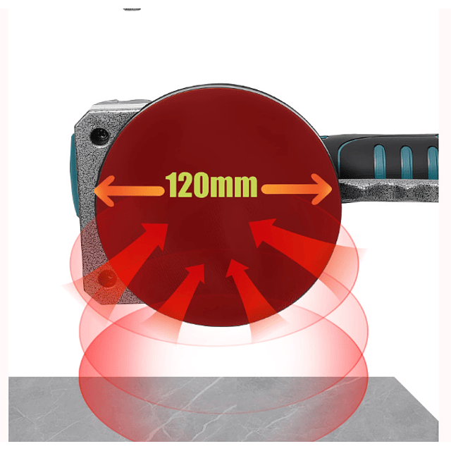 FACE1389 Máquina Nivelamento Azulejos 21V Ventosa  200kg, Vibrador 12000RPM 