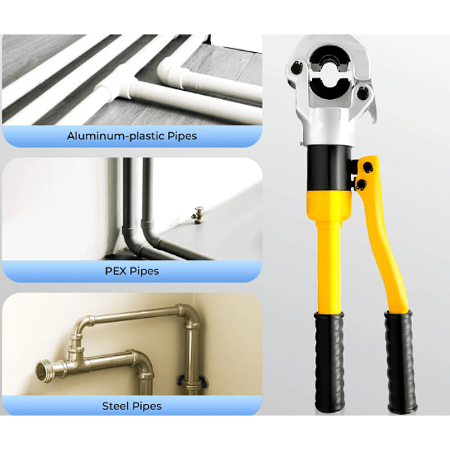 FACE1390 Cravador  tubo hidráulico 8T, crimpador 16 20 25 32mm (TH) canalização