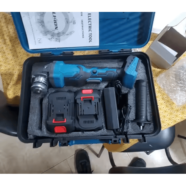 FACE1394 Rebarbadora  125mm com uma ou duas  bateria 10000r/min e mala transporte