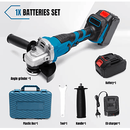 FACE1394 Rebarbadora  125mm com uma ou duas  bateria 10000r/min e mala transporte