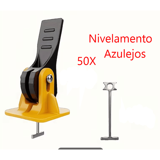 FACE1398 50 PCS Nivelamento Azulejos Reutilizáveis, Dispositivo de Nivelamento Manual, Conjunto de Acessórios de Ferramentas de Construção para Pavimentos