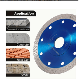 FACE1399 Serra Diamantada 4-1/2", 5" Polegadas, Lâmina Diamantada X-Teeth para Porcelana, Azulejo, Tijolo, Granito e Concreto