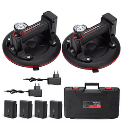 FACE1405 KIT duas ventosas a bateria para vidro ceramica azulejos 4 baterias e mala