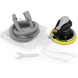 FACE1407  Lixadeira Orbital Pneumática de 6'' para Trabalho Pesado com Mangueira e Bolsa para Polimento