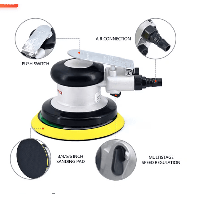 FACE1410 polidora de lixadeira de ar para máquina pneumático com bases de 4 e 12 polegadas