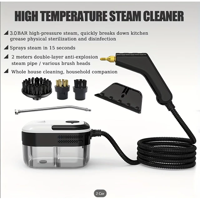 FACE  Limpador Vapor Pressurizado Alta Temperatura 1500W Limpeza A Vapor de Alta Pressão Portátil Carro Banheiro  Cozinha