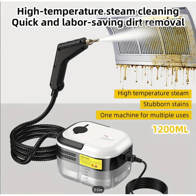 FACE  Limpador Vapor Pressurizado Alta Temperatura 1500W Limpeza A Vapor de Alta Pressão Portátil Carro Banheiro  Cozinha