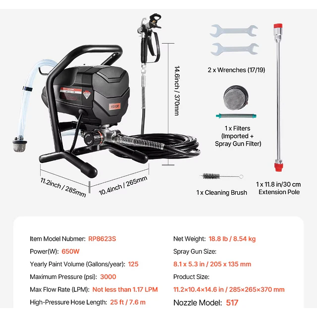 FACE1412 Maquina de pistura utilização profissional e caseira 650w 3000psi