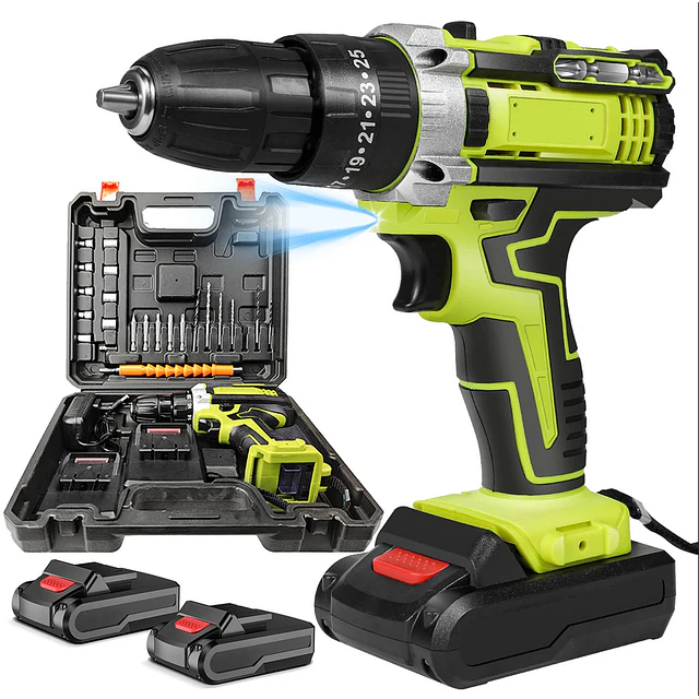 FACE1417 Aparafusadora com duas baterias e mala com acessórios